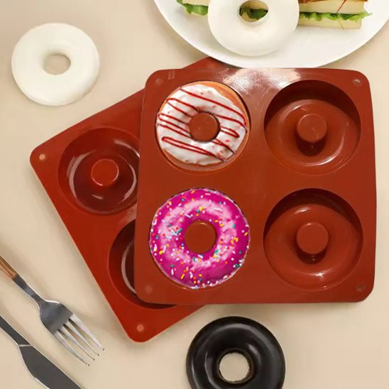 Moule a gateau donuts 4 trous en anti - adhésif - Moule - Gourmand
