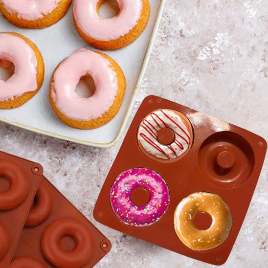 Moule a gateau donuts 4 trous en anti - adhésif - Moule - Gourmand