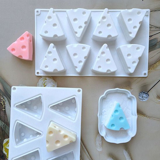 Moule a gateau en Mousse en Silicone en forme de fromage 3D à 8 cavités - Moule - Gourmand