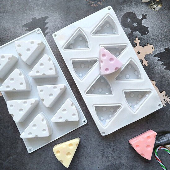 Moule a gateau en Mousse en Silicone en forme de fromage 3D à 8 cavités - Moule - Gourmand